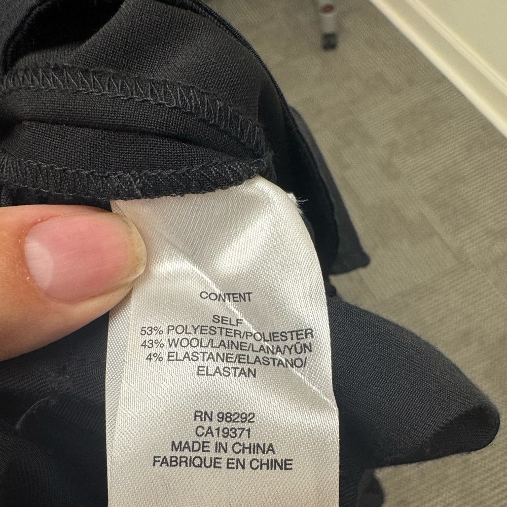 Tibi Tropical Wool Yasmeen Black High Waist Trouser, size 4 - Picture 9 of 11